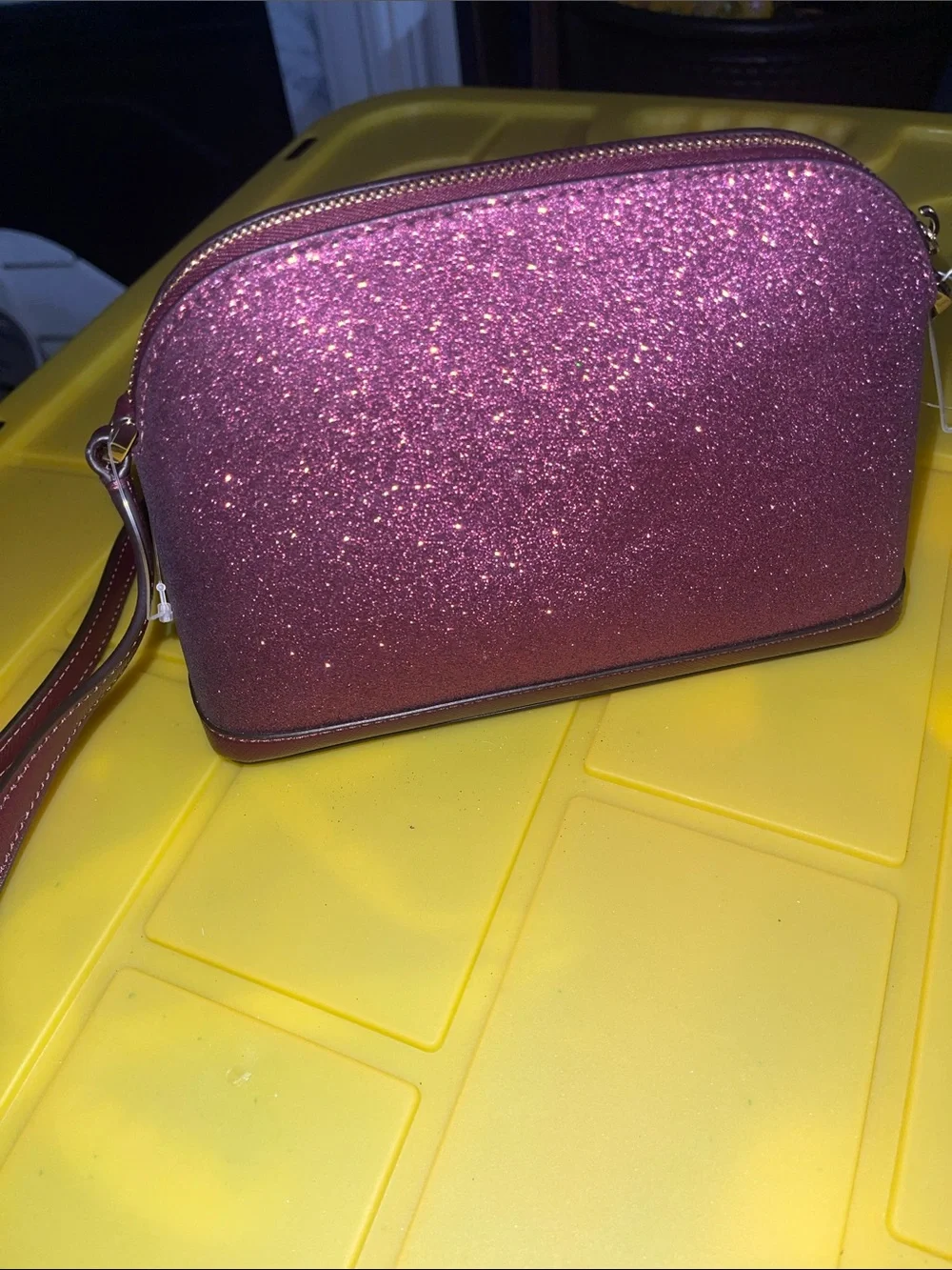 NWOT- kate spade plum glitter crossbody bag